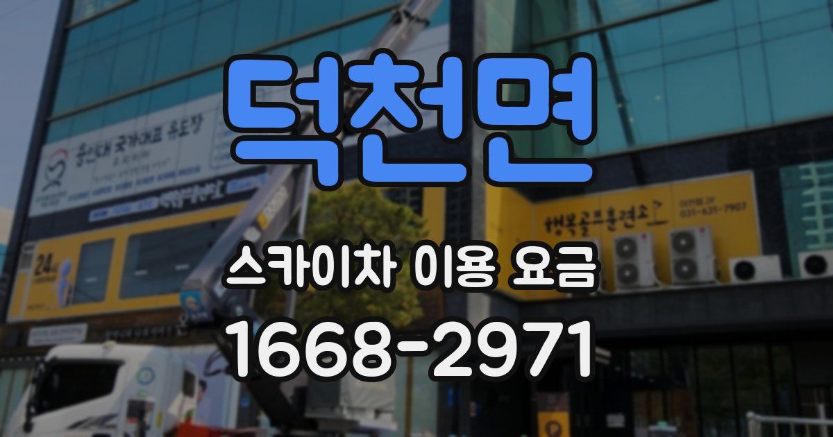 덕천면 스카이차 이용 요금