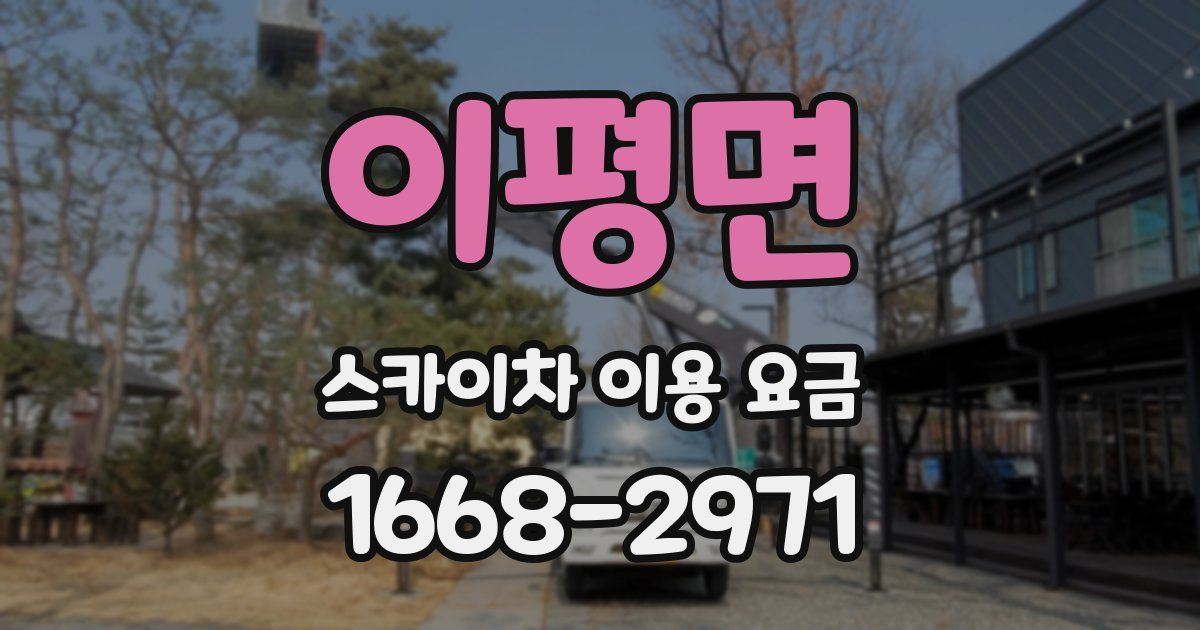이평면 스카이차 이용 요금