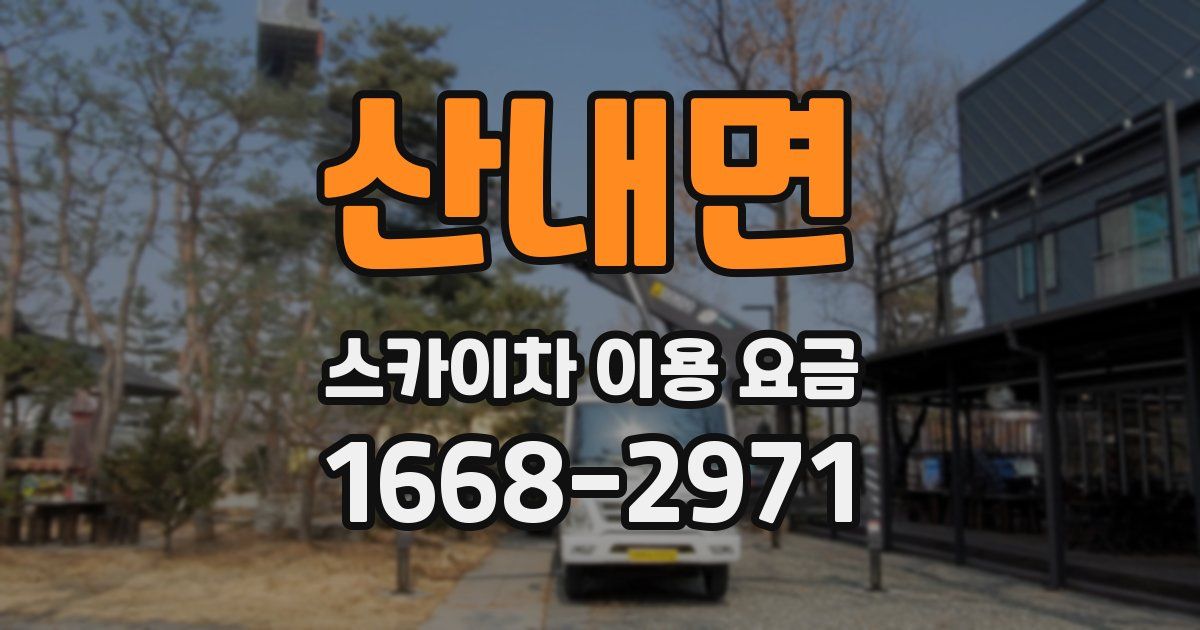 산내면 스카이차 이용 요금