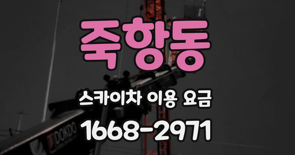 죽항동 스카이차 이용 요금