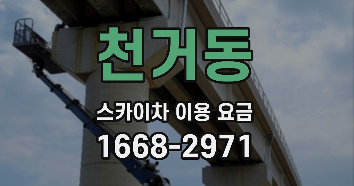천거동 스카이차 이용 요금