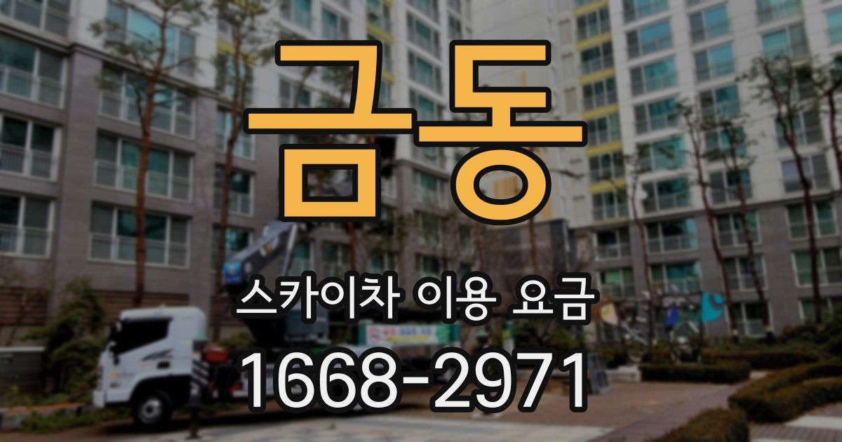 금동 스카이차 이용 요금