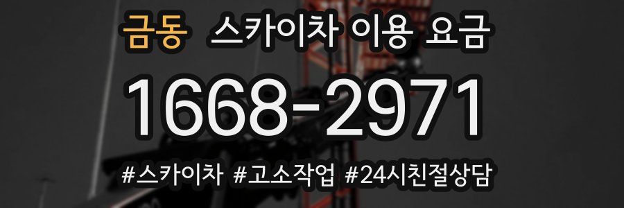 금동 스카이차 이용 요금