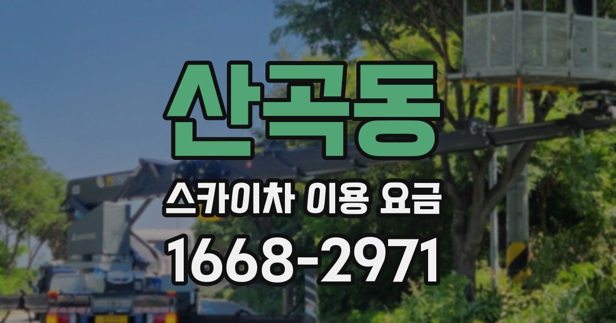 산곡동 스카이차 이용 요금