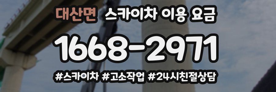 대산면 스카이차 이용 요금