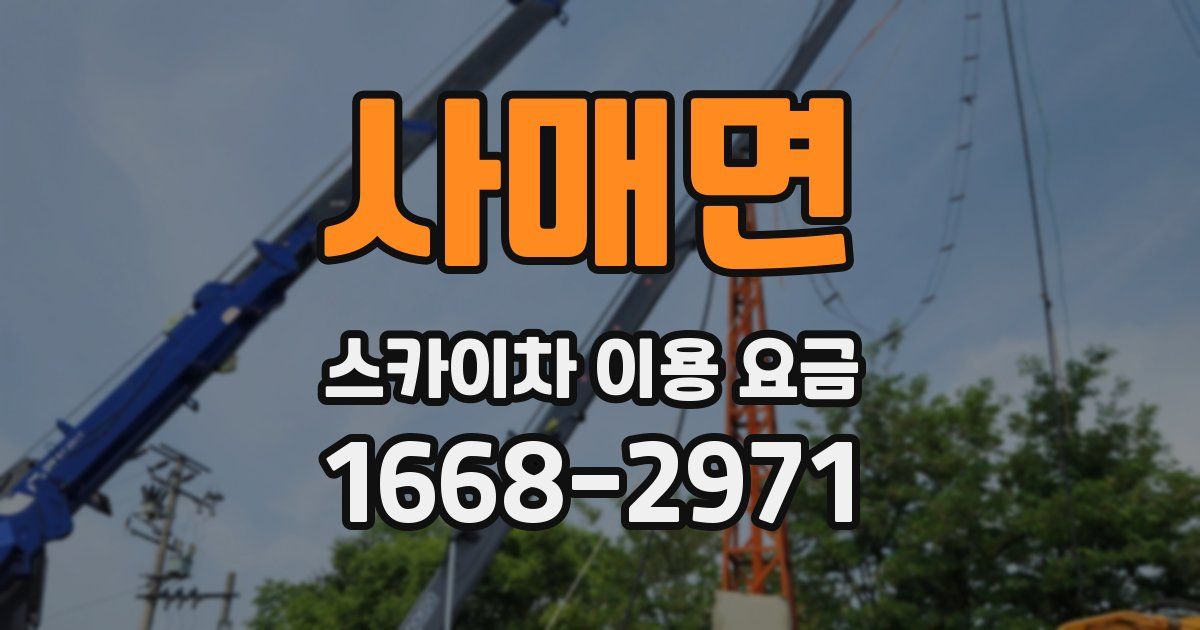 사매면 스카이차 이용 요금