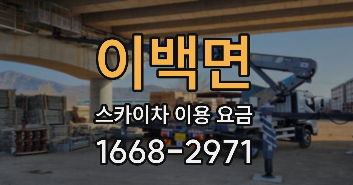 이백면 스카이차 이용 요금