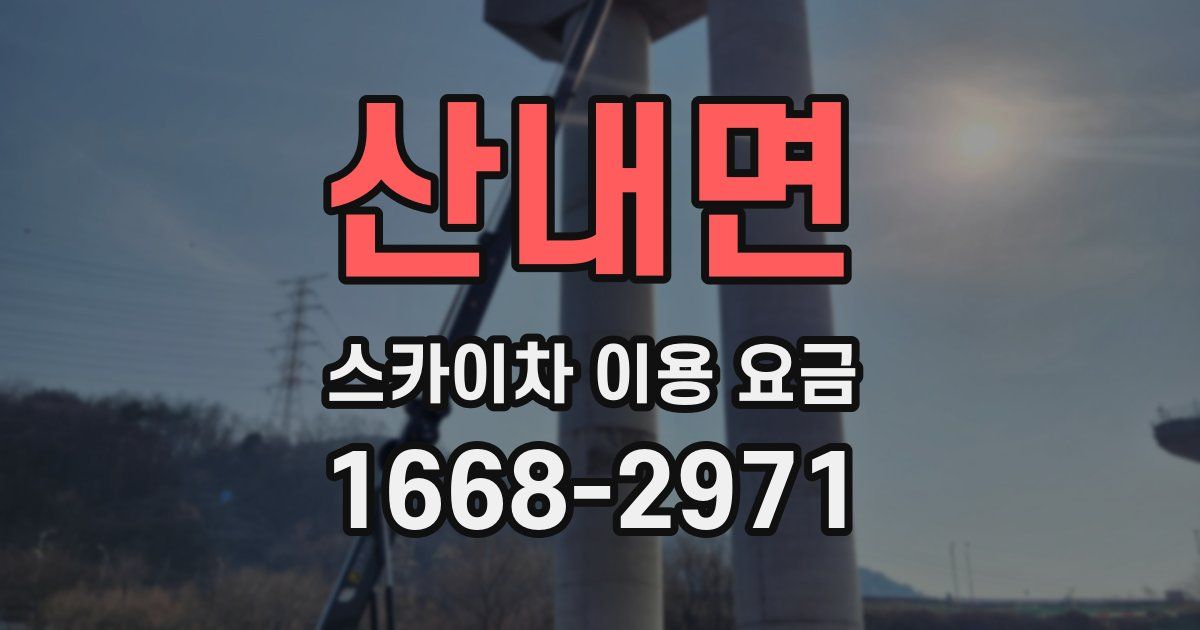 산내면 스카이차 이용 요금