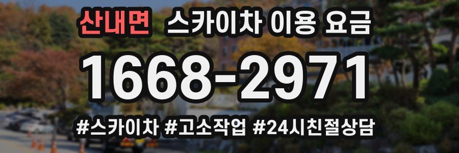 산내면 스카이차 이용 요금