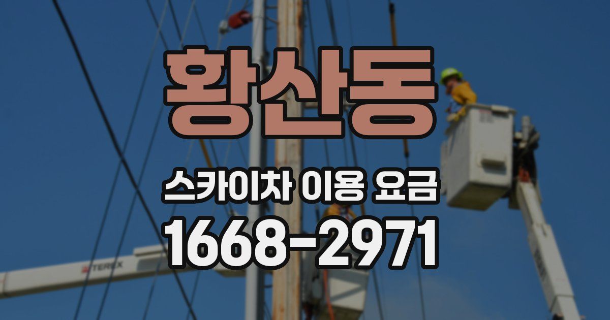 황산동 스카이차 이용 요금