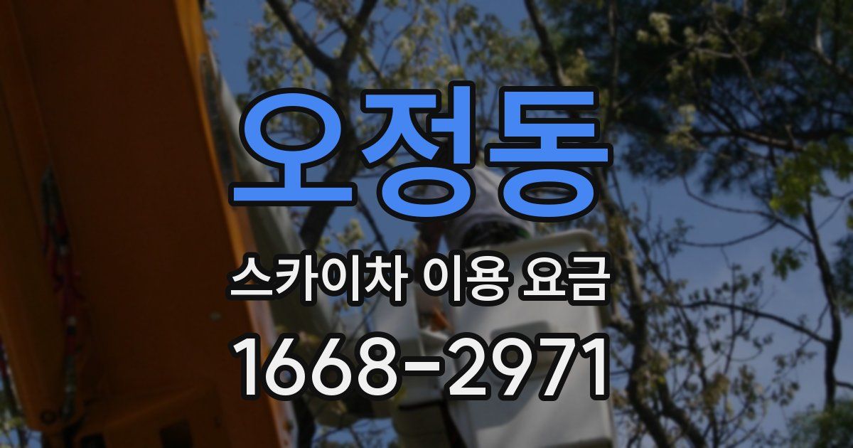 오정동 스카이차 이용 요금