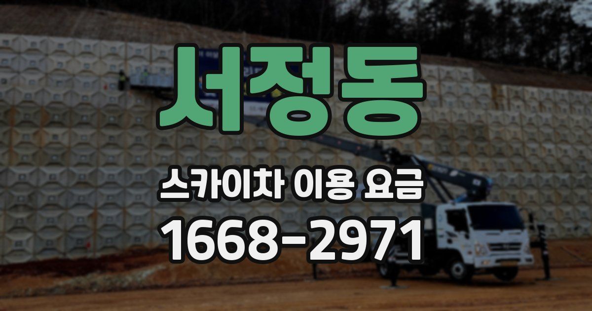 서정동 스카이차 이용 요금