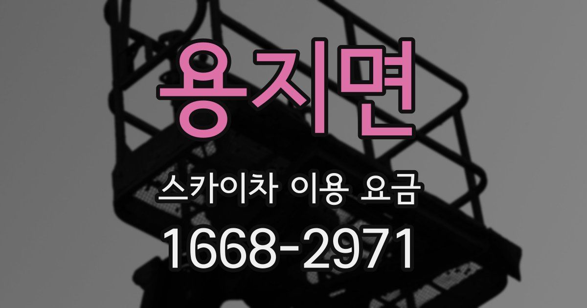 용지면 스카이차 이용 요금