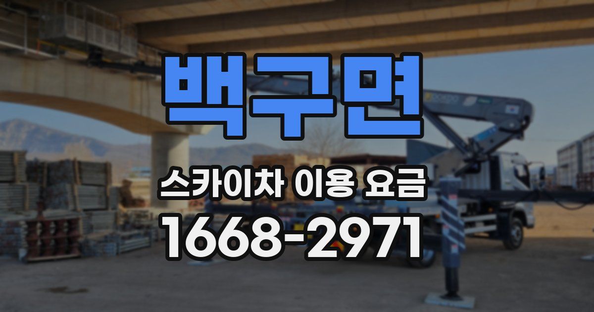 백구면 스카이차 이용 요금