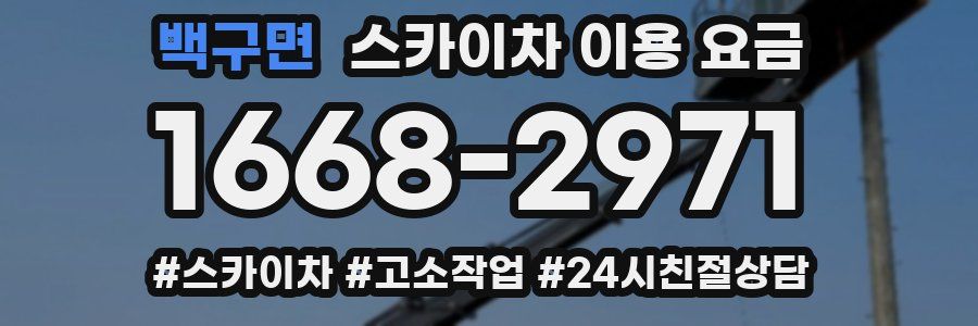 백구면 스카이차 이용 요금