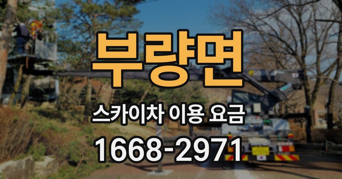 부량면 스카이차 이용 요금