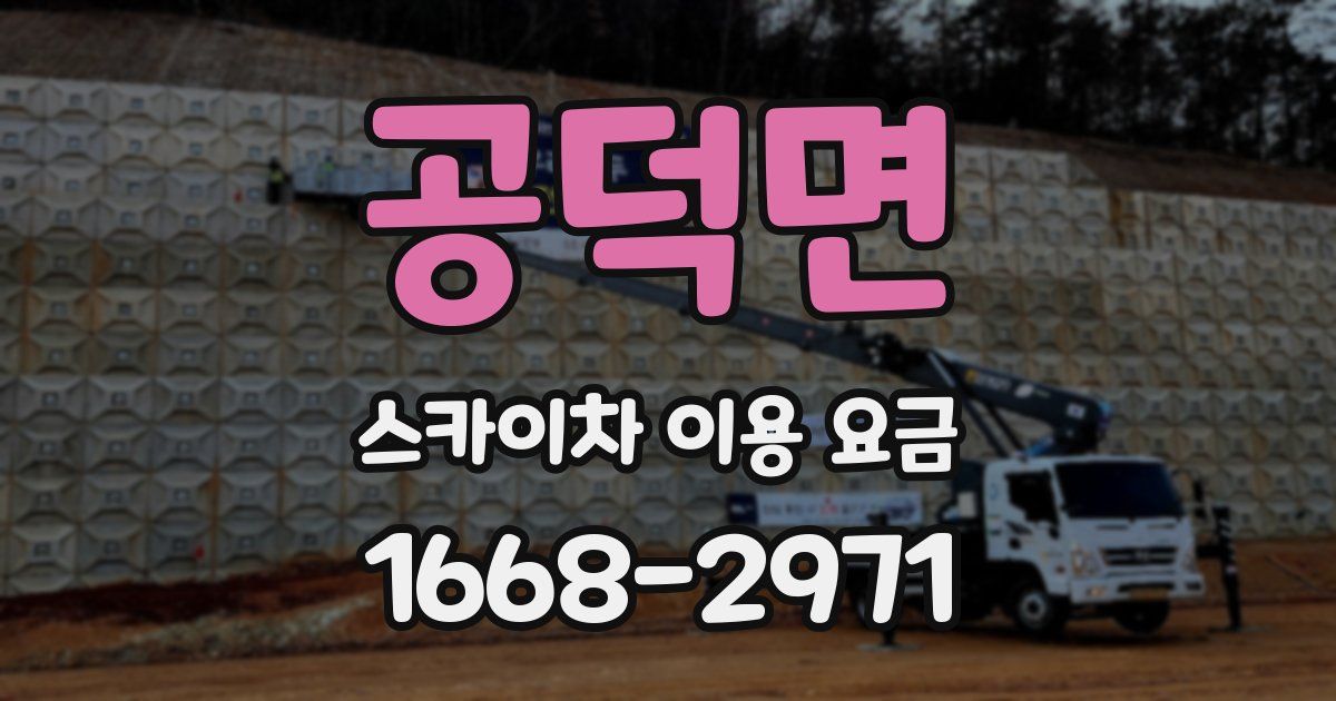 공덕면 스카이차 이용 요금