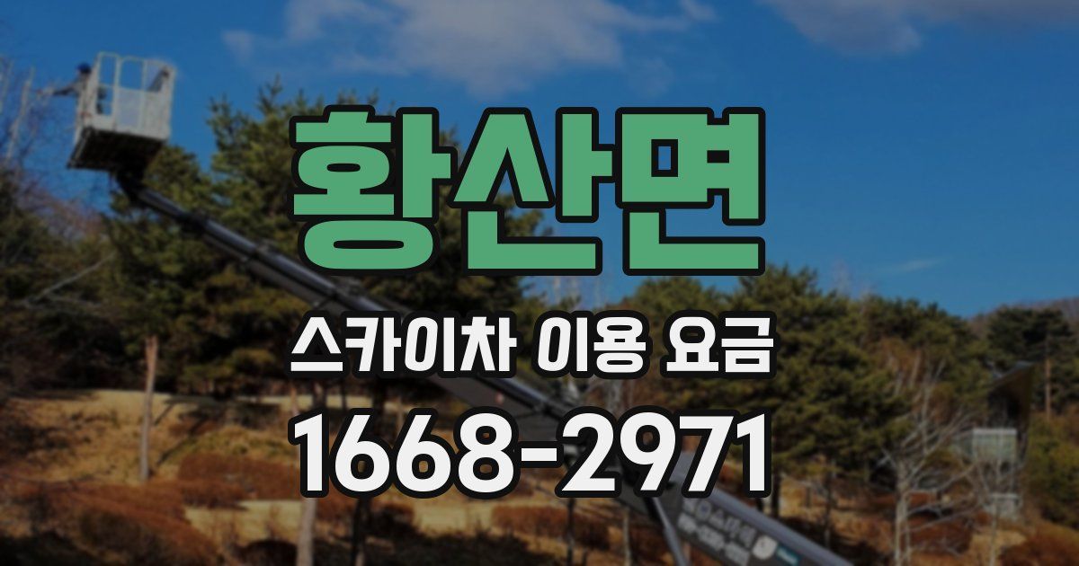 황산면 스카이차 이용 요금