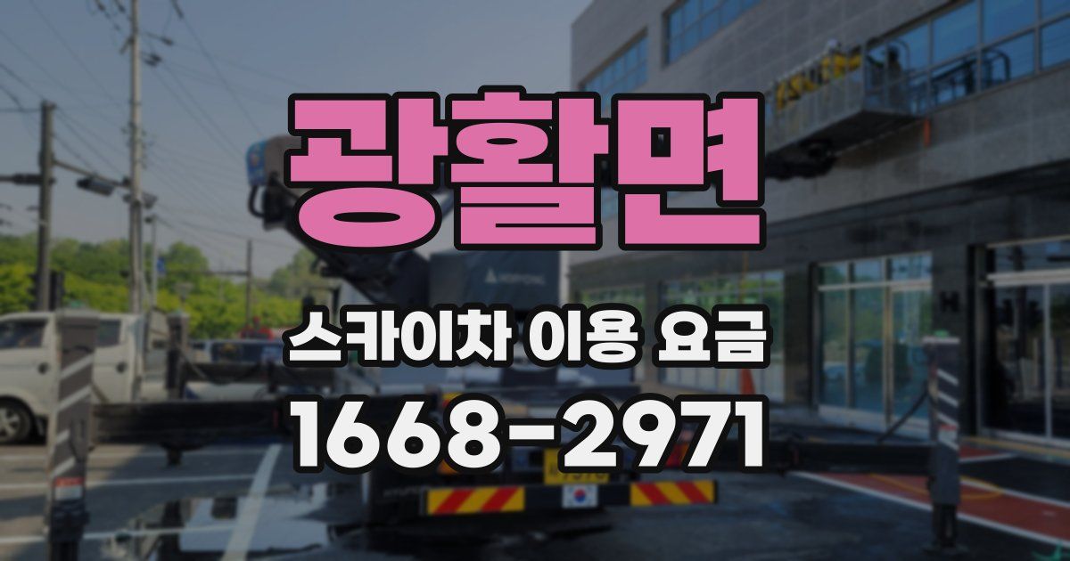 광활면 스카이차 이용 요금