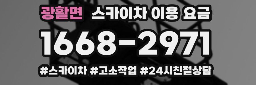 광활면 스카이차 이용 요금