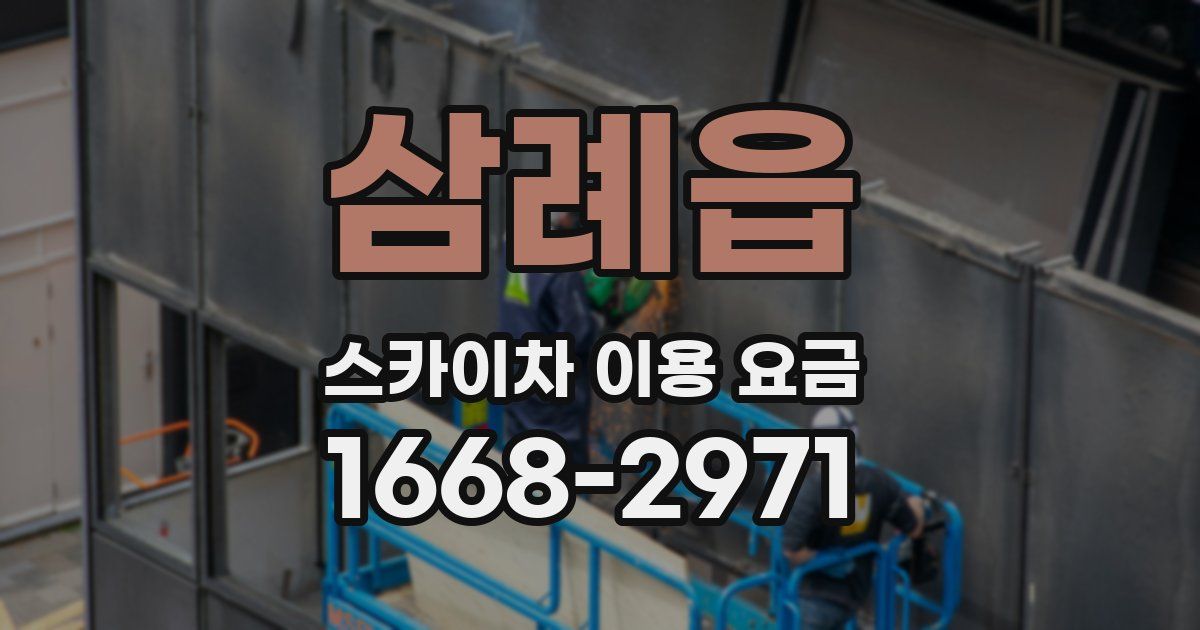 삼례읍 스카이차 이용 요금