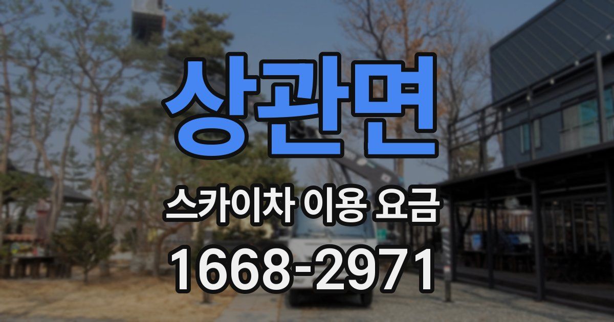 상관면 스카이차 이용 요금