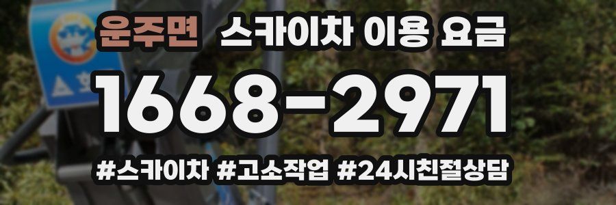 운주면 스카이차 이용 요금
