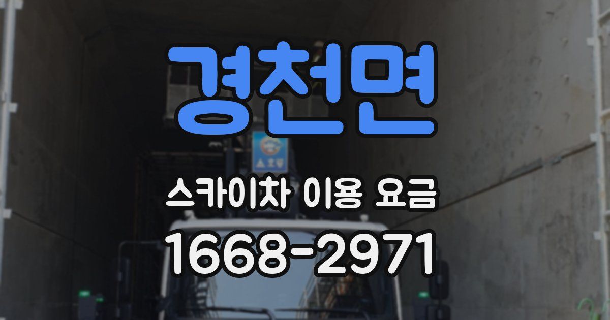 경천면 스카이차 이용 요금