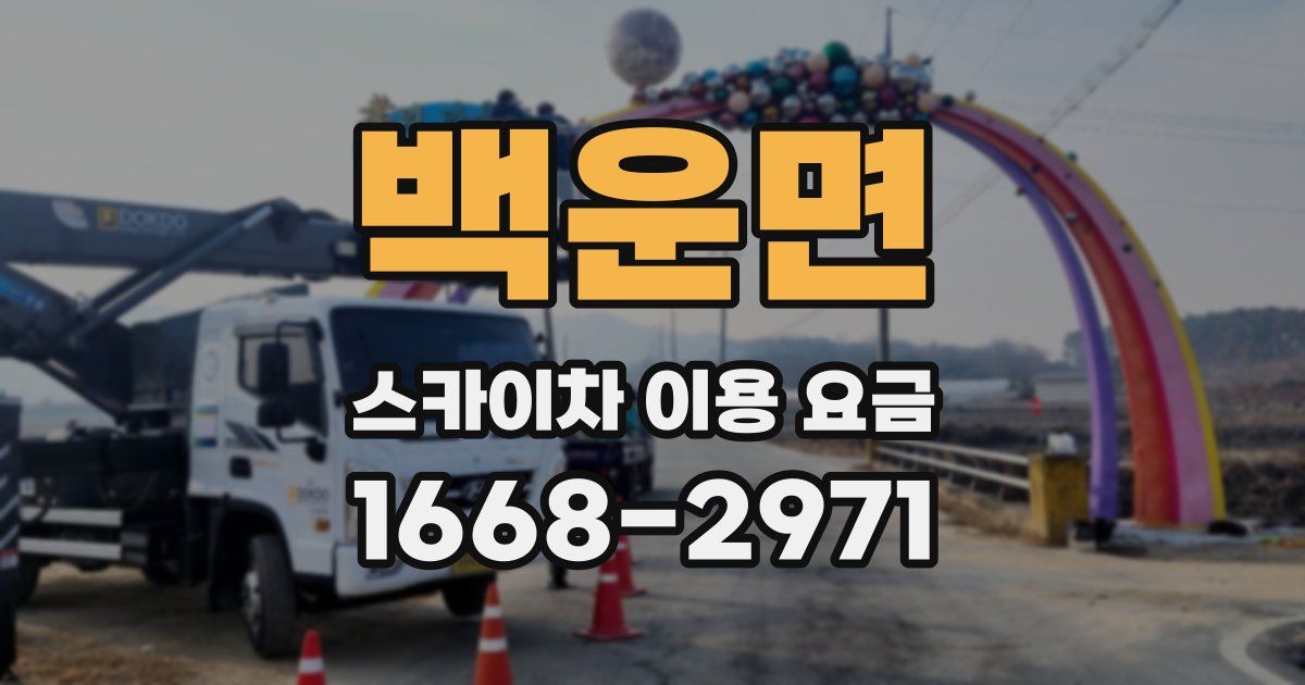 백운면 스카이차 이용 요금