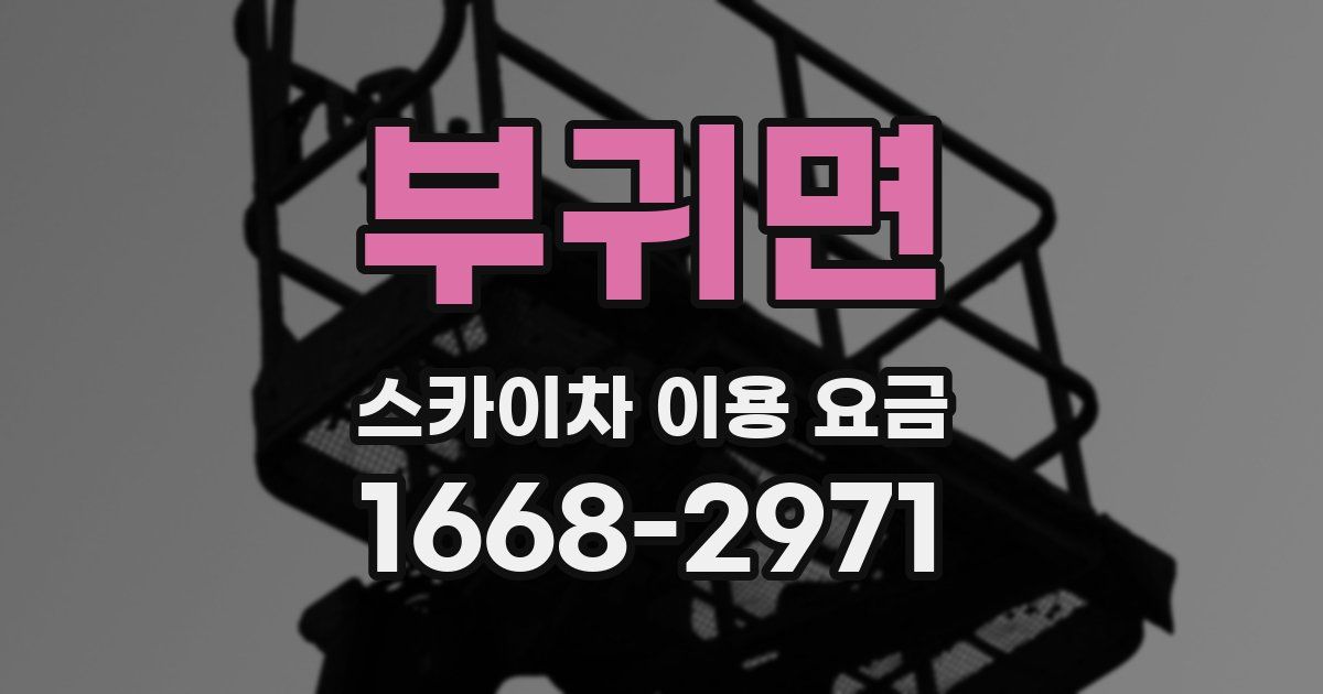 부귀면 스카이차 이용 요금