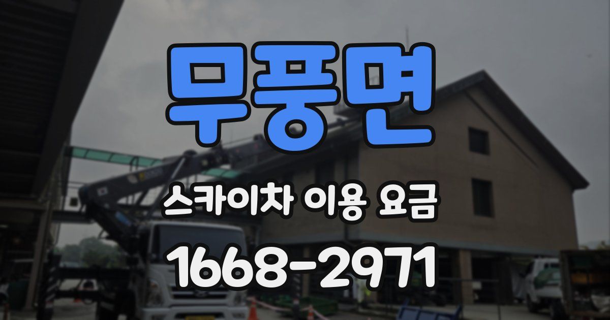 무풍면 스카이차 이용 요금