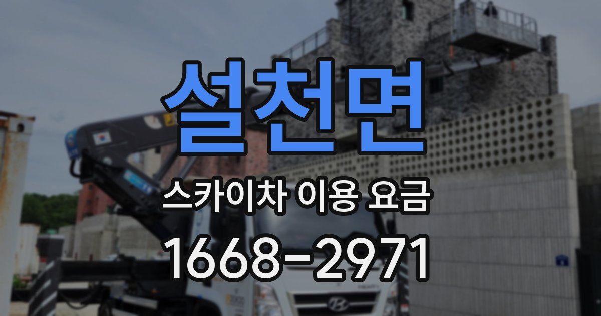 설천면 스카이차 이용 요금