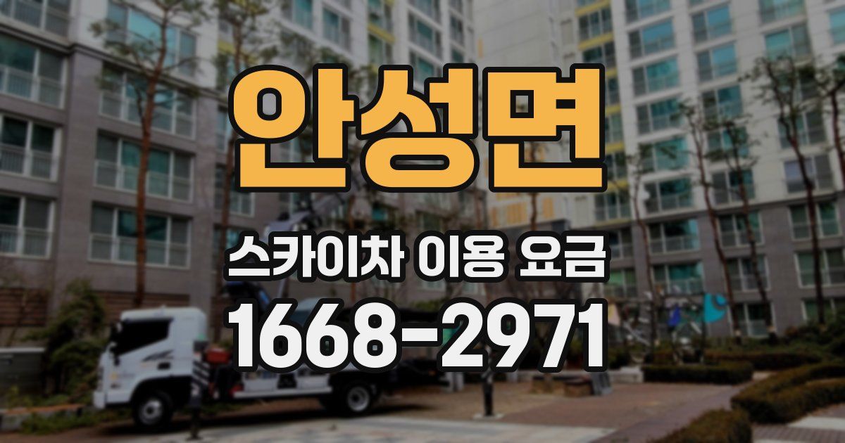 안성면 스카이차 이용 요금