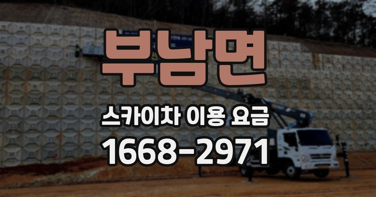 부남면 스카이차 이용 요금