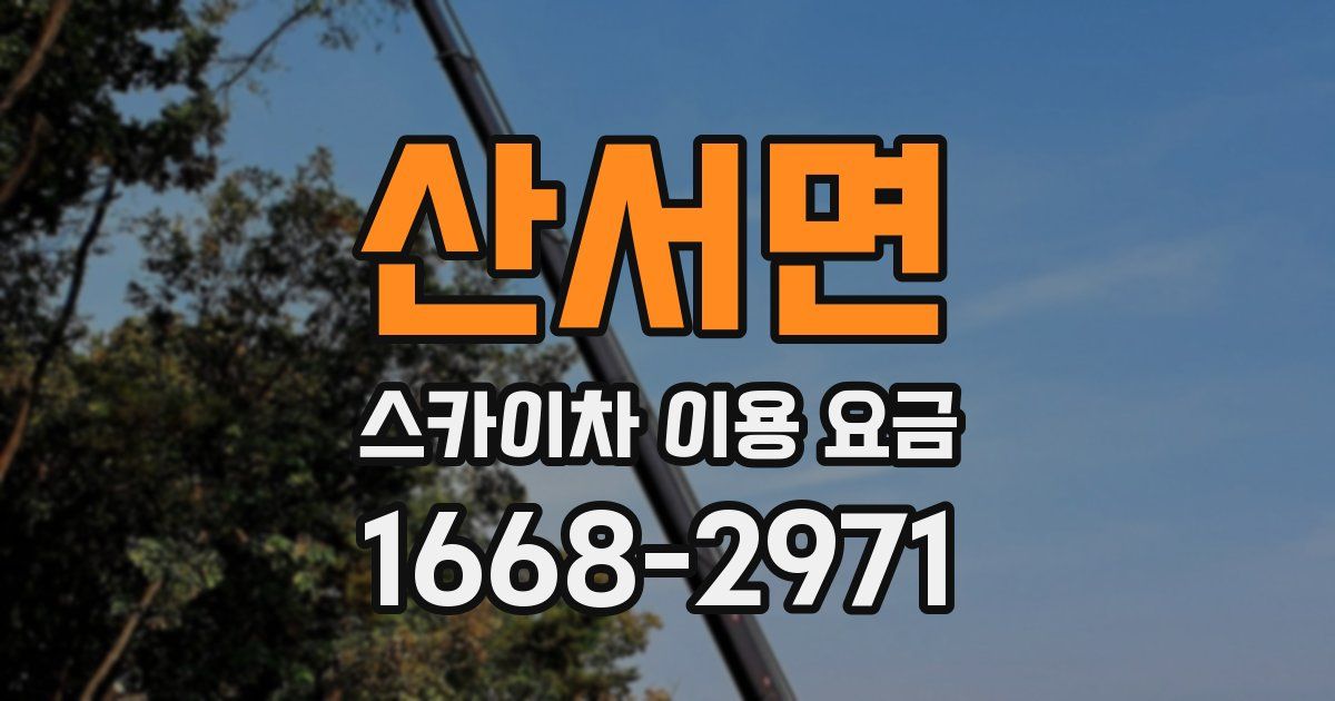 산서면 스카이차 이용 요금