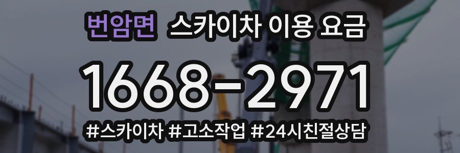 번암면 스카이차 이용 요금
