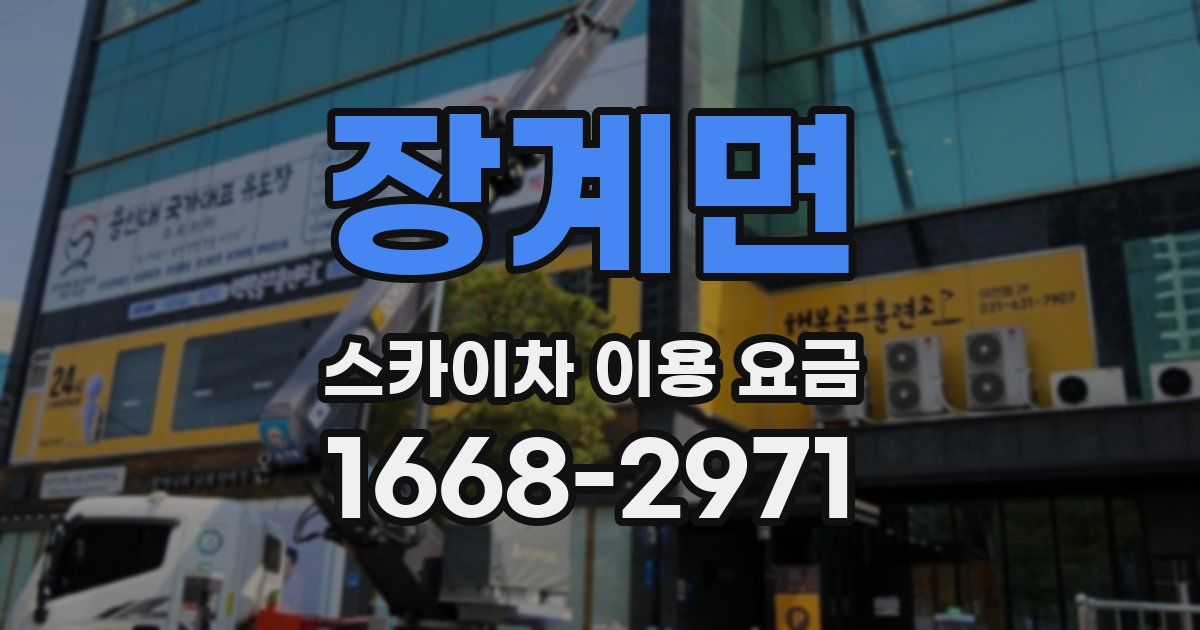 장계면 스카이차 이용 요금