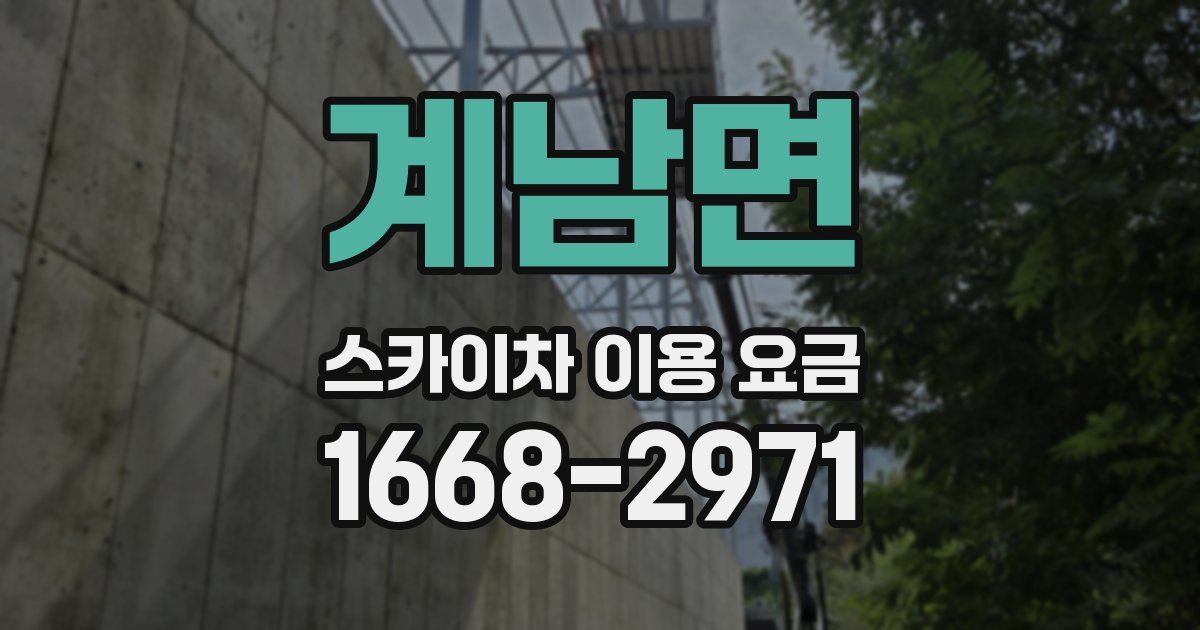 계남면 스카이차 이용 요금