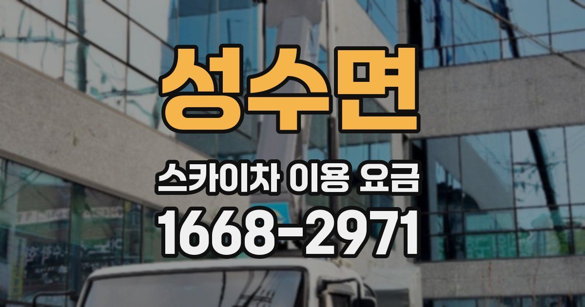성수면 스카이차 이용 요금