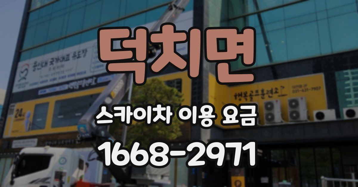 덕치면 스카이차 이용 요금