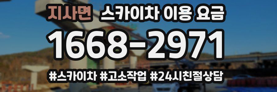 지사면 스카이차 이용 요금