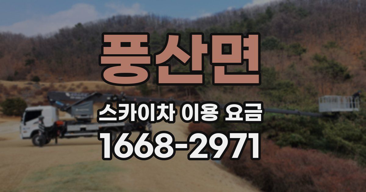 풍산면 스카이차 이용 요금