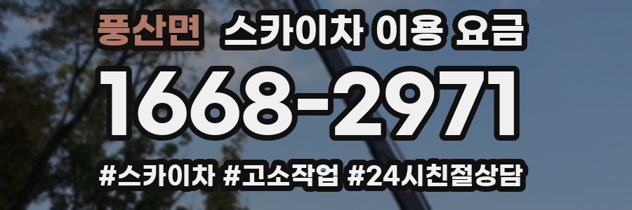 풍산면 스카이차 이용 요금