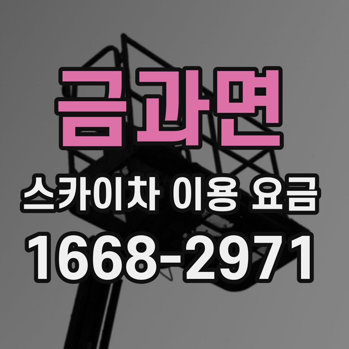 금과면 스카이차 이용 요금