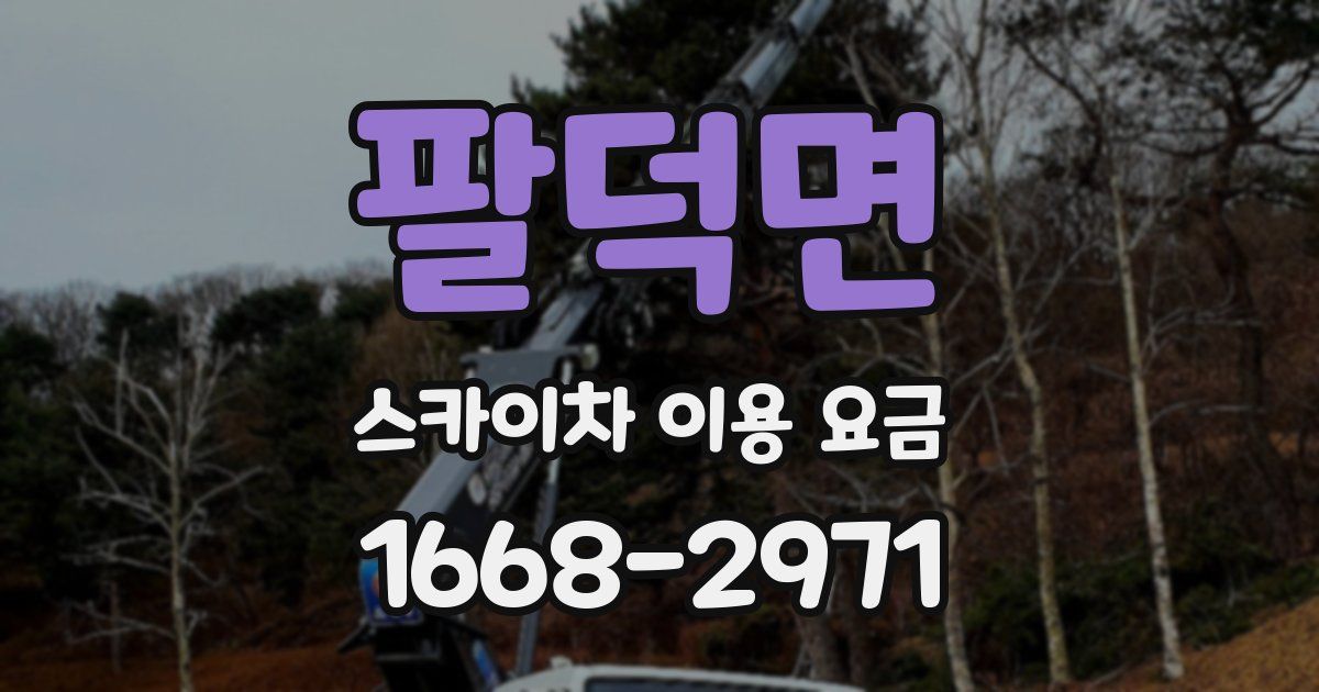 팔덕면 스카이차 이용 요금