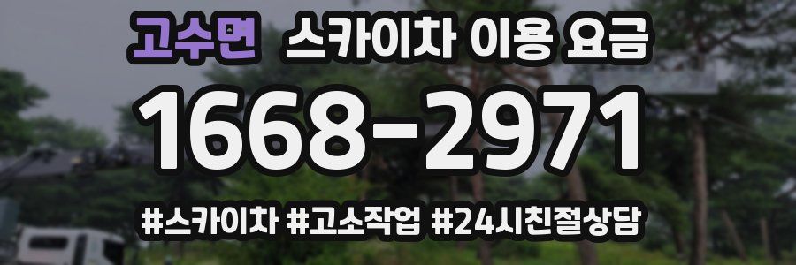 고수면 스카이차 이용 요금