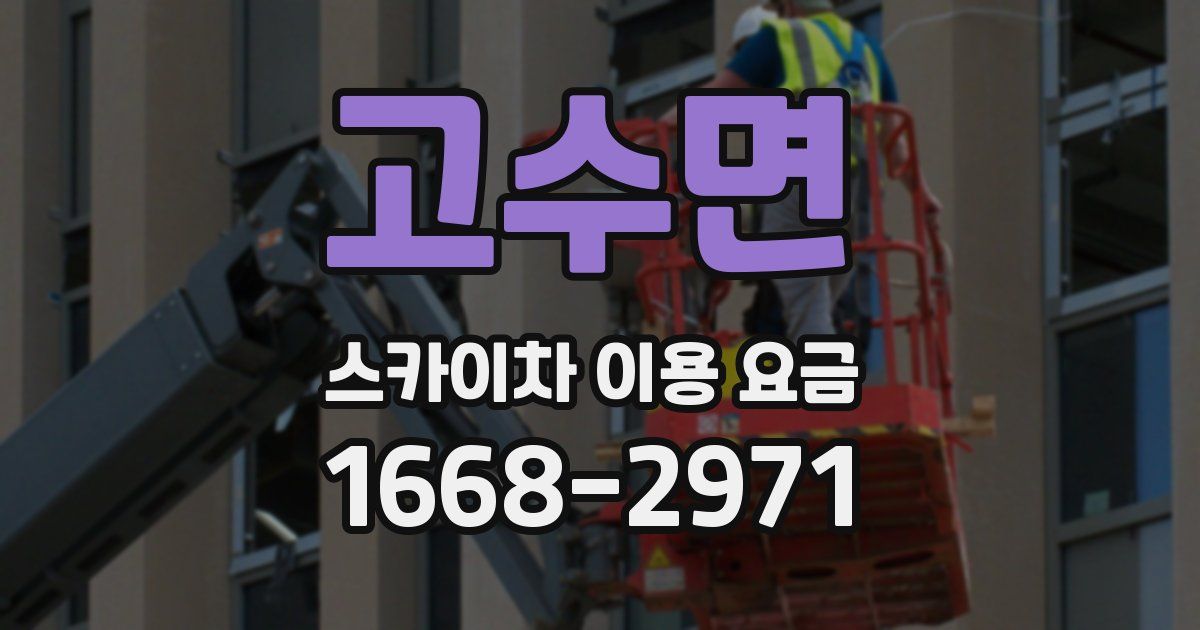 고수면 스카이차 이용 요금