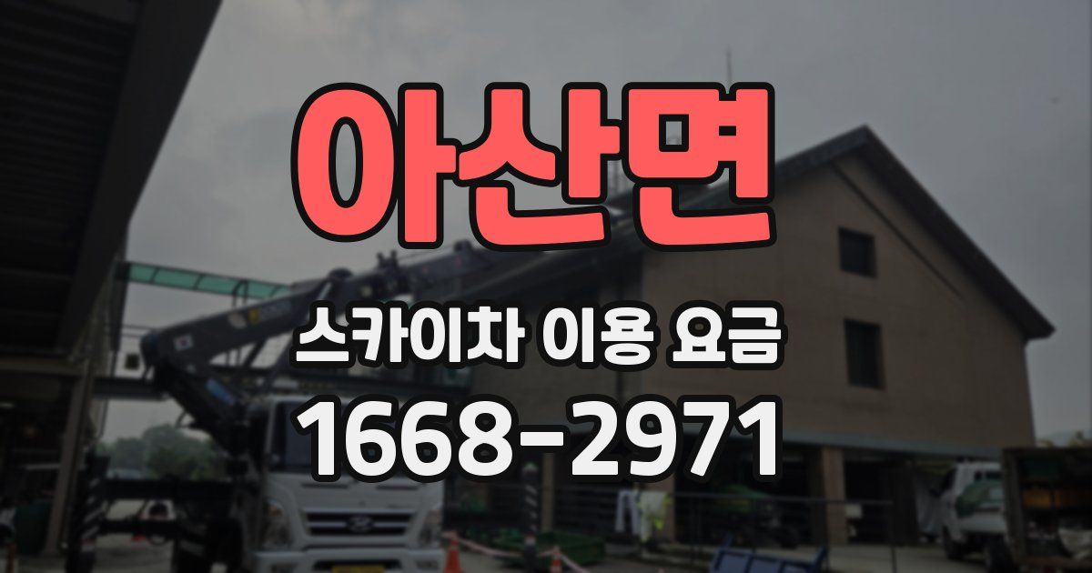 아산면 스카이차 이용 요금