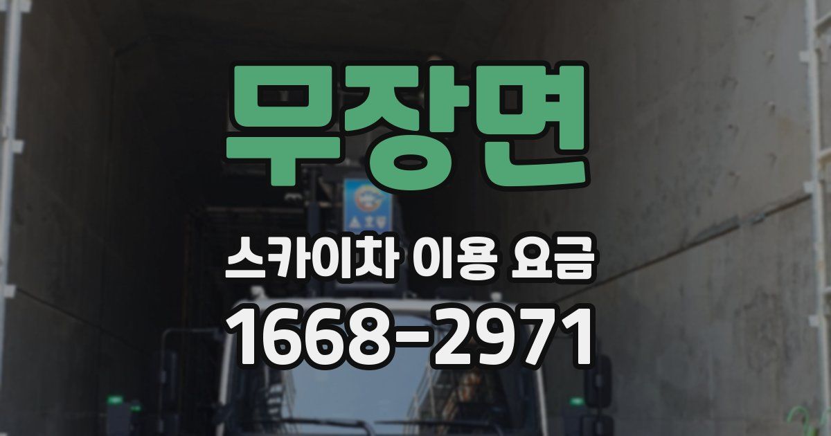 무장면 스카이차 이용 요금