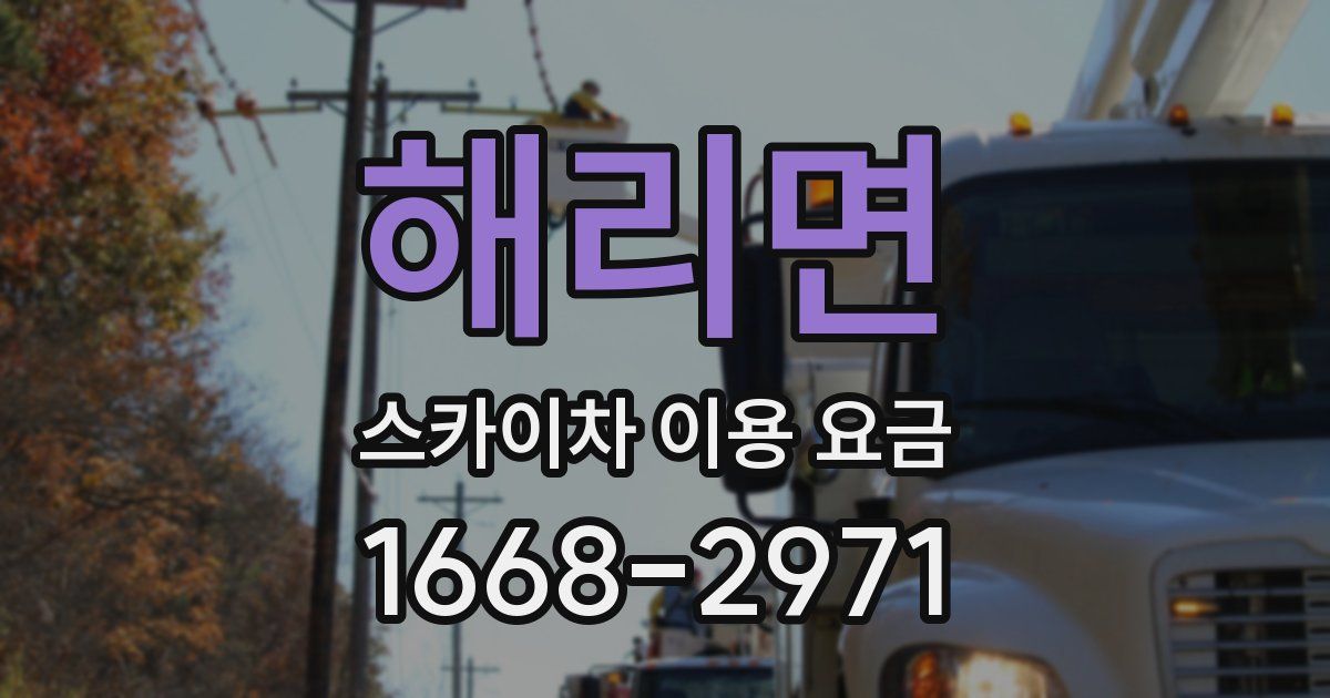 해리면 스카이차 이용 요금